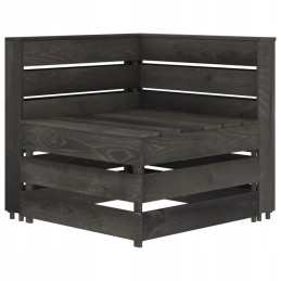 Vidaxl 6 dalių sodo poilsio komplektas, pilka impregnuota pušis