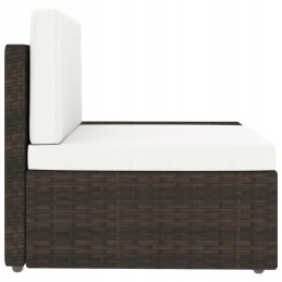 3-vietė modulinė sofa, PE rotango, ruda