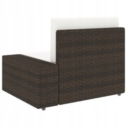 3-vietė modulinė sofa, PE rotango, ruda