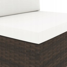 3-vietė modulinė sofa, PE rotango, ruda