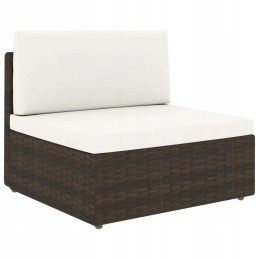 3-vietė modulinė sofa, PE rotango, ruda