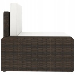 3-vietė modulinė sofa, PE rotango, ruda