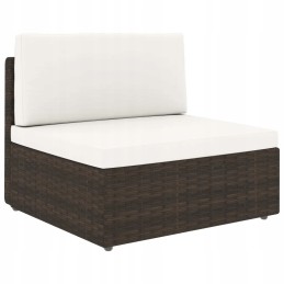 3-vietė modulinė sofa, PE rotango, ruda
