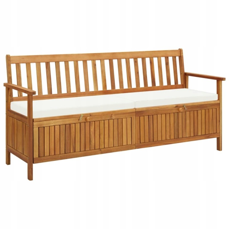 Suoliukas su daiktadėže ir pagalvėle, 170 cm, akacijos mediena