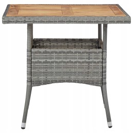 5 dalių polirotango ir akacijos pilkumo sodo baldų komplektas