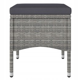 5 dalių polirotango ir akacijos pilkumo sodo baldų komplektas