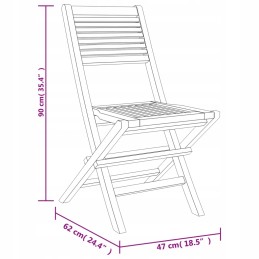 Sulankstomos sodo kėdės, 6 vnt, 47x62x90 cm,