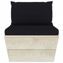 5 dalių padėklų sodo baldų komplektas, juodas