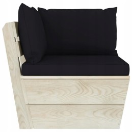 Sodo poilsio komplektas - 5 elementai, impregnuota eglės mediena,