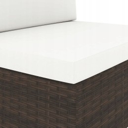 3-vietė modulinė sofa, PE rotango, ruda