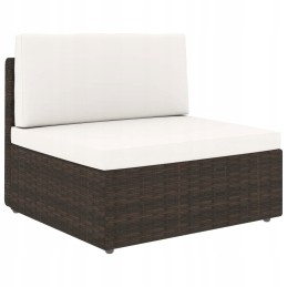 3-vietė modulinė sofa, PE rotango, ruda