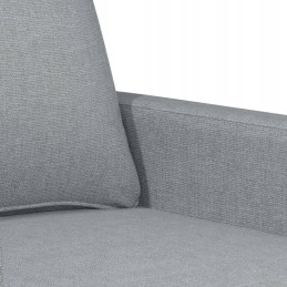 Vidaxl trivietė sofa, šviesiai pilka, 180 cm, apmušta audiniu