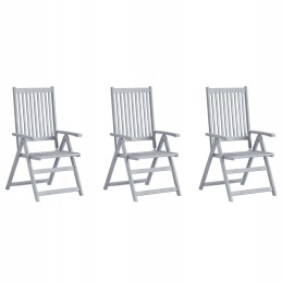 Sulankstomos sodo kėdės su pagalvėlėmis, 3 vnt, akacijos masyvo!