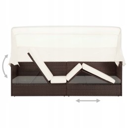 Sodo sofa su stogeliu, polirotango, ruda!