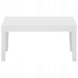 Vidaxl 4 dalių sodo sofos komplektas, pagalvėlės, plastikinis, baltas