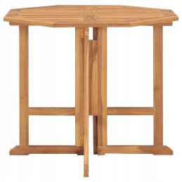 Vidaxl 5 dalių sulankstomas sodo baldų komplektas, tikmedžio masyvo