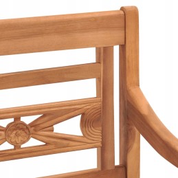 Vidaxl batavia kėdės su tamsiai pilkomis pagalvėlėmis, rinkinys iš 2, tikmedžio