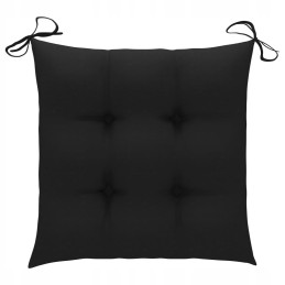 Sodo kėdės su juodomis pagalvėlėmis, 4 vnt