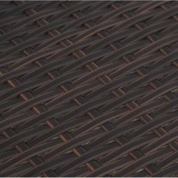 Vidaxl 5 dalių sodo baldų komplektas su pagalvėlėmis, rudas, polirotangas