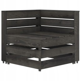 Vidaxl 5 dalių sodo poilsio komplektas, pilka impregnuota pušis, 306