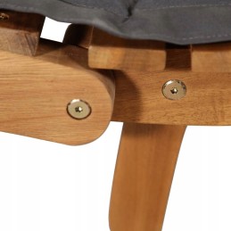 Šezlongai su pagalvėlėmis, 2vnt tamsiai pilkos akacijos medienos