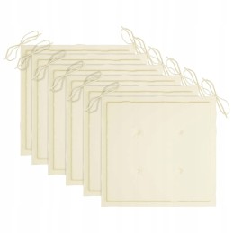 Sulankstomos sodo kėdės, 6 vnt., su pagalvėlėmis, akacijos mediena