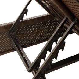 Dvigulė sofa su pagalvėlėmis, rudo polirotango