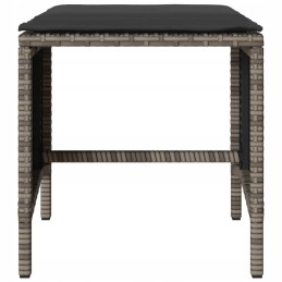 4 dalių sodo sofos komplektas, pagalvėlės, pilka, pe lumar rotango