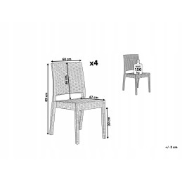 4x sodo kėdė fotelis balkonas terasos sėdynė