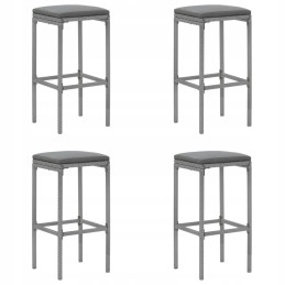 5 dalių baro baldų komplektas su pagalvėlėmis, pilka ra