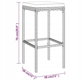 5 dalių baro baldų komplektas su pagalvėlėmis, pilka ra
