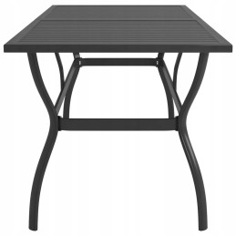 Sodo stalas, antracitas, 190x80x72 cm, plieninis