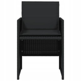 Vidaxl sodo baldų komplektas, juodas, 5 vnt. + mikropluošto šluostės 50x60 audinys h