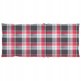 Akacijų sodo kėdžių komplektas su pagalvėlėmis, raudonai languotas, 57x69x1