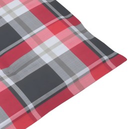 Akacijų sodo kėdžių komplektas su pagalvėlėmis, raudonai languotas, 57x69x1