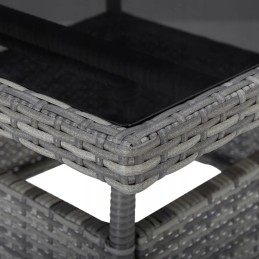 5 dalių sodo baldų komplektas, pilka, polyra