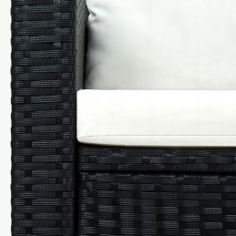 Juodo polirotango sodo baldų komplektas 120x67x67cm