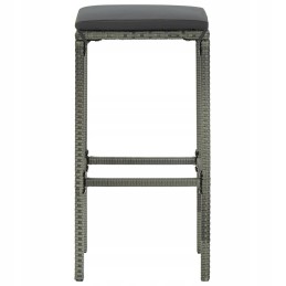 dalių Baro komplektas sodui su pilkomis pe rotango pagalvėlėmis