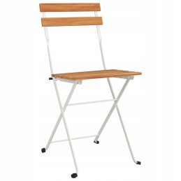 7 dalių sulankstomas bistro rinkinys, akacijos mediena ir plienas