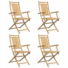 Sulankstoma bambukinė kėdė, 53x66x99 cm, natūralios spalvos