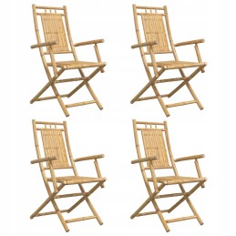 Sulankstoma bambukinė kėdė, 53x66x99 cm, natūrali