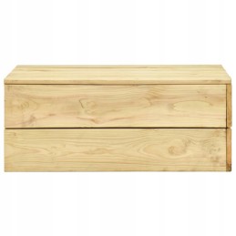 Vidaxl 3 dalių sodo baldų komplektas, impregnuota pušis