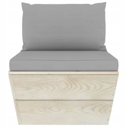 Sodo 3-vietė sofa iš padėklų, su pagalvėmis, medžiaginė