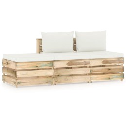 3 dalių sodo poilsio komplektas su pagalvėmis,