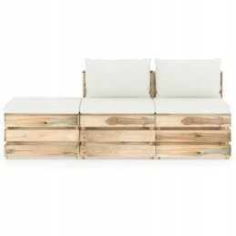 3 dalių sodo poilsio komplektas su pagalvėmis,