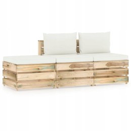 3 dalių sodo poilsio komplektas su pagalvėmis,