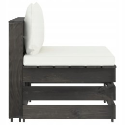 Vidaxl 3 dalių sodo poilsio komplektas, su pagalvėlėmis, medinis