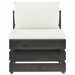 Vidaxl 3 dalių sodo poilsio komplektas, su pagalvėlėmis, medinis