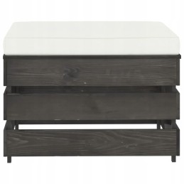 Vidaxl 3 dalių sodo poilsio komplektas, su pagalvėlėmis, medinis