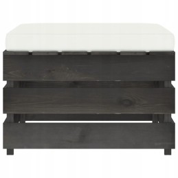 Vidaxl 3 dalių sodo poilsio komplektas, su pagalvėlėmis, medinis